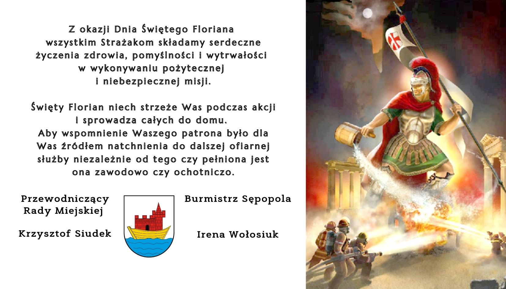 Ilustracja do informacji: Życzenia dla strażaków z okazji Dnia św. Floriana