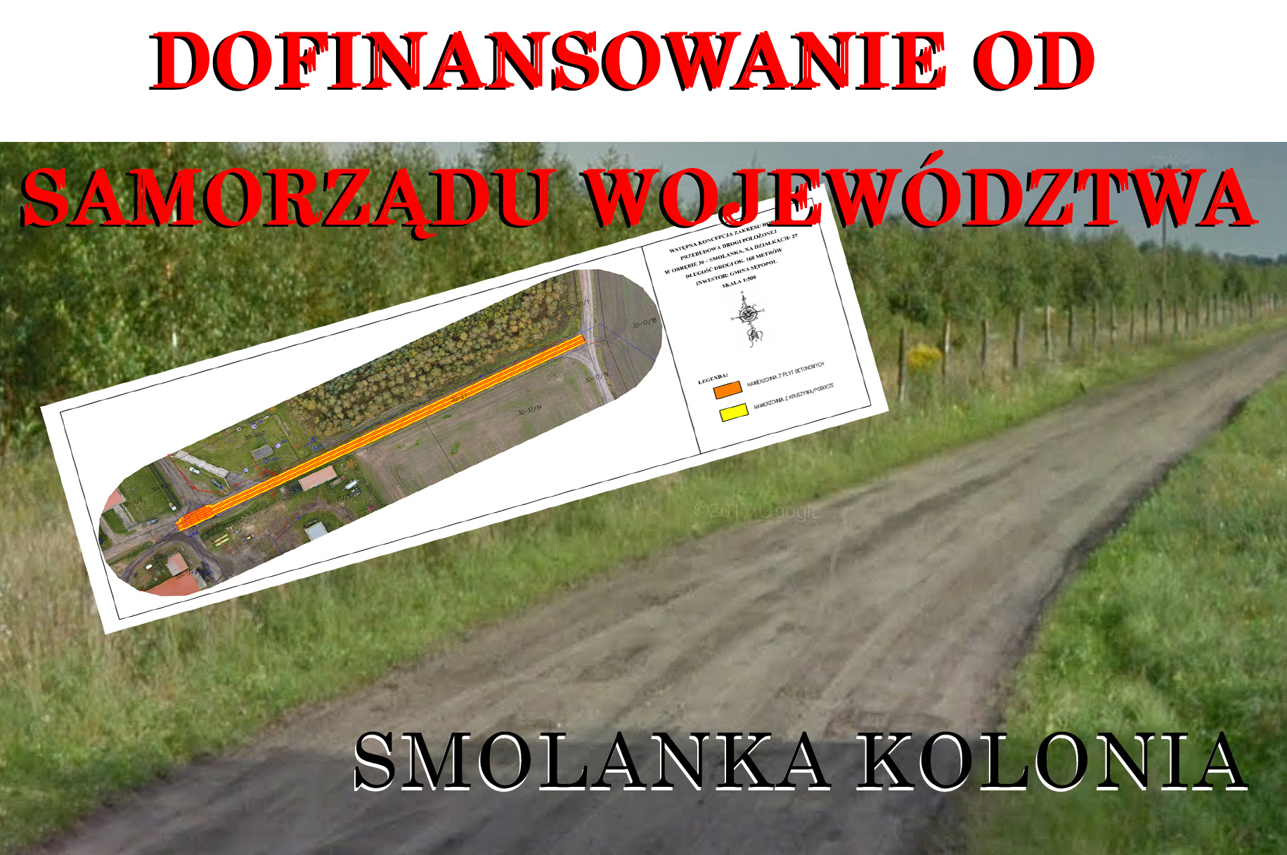 Ilustracja do informacji: Zarząd Województwa Warmińsko-Mazurskiego przyznaje dotację na budowę drogi gminnej w miejscowości Smolanka kolonia