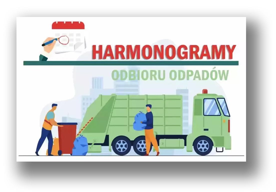 Ilustracja do informacji: Harmonogramy wywozu odpadów na rok 2026-2027