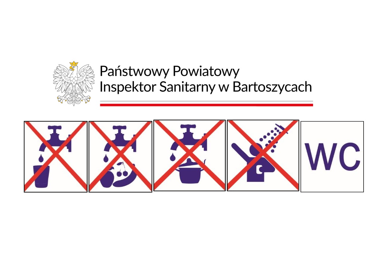 Ilustracja do informacji: UWAGA! ZAKAZ SPOŻYWANIA WODY Z WODOCIĄGU w Sępopolu, Romankowie, Miednej i Rygarbach